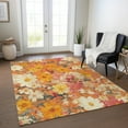 thumbnail image 1 of Addison Rugs Chantille Indoor/Outdoor Transitional Floral Orange Washable Rectangle Rug, 2'6" x 3'10", 1 of 6