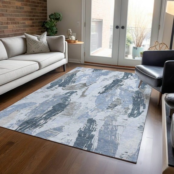 Addison Rugs Chantille Indoor/Outdoor Transitional Modern Sky Washable Rectangle Rug, 10' x 14'