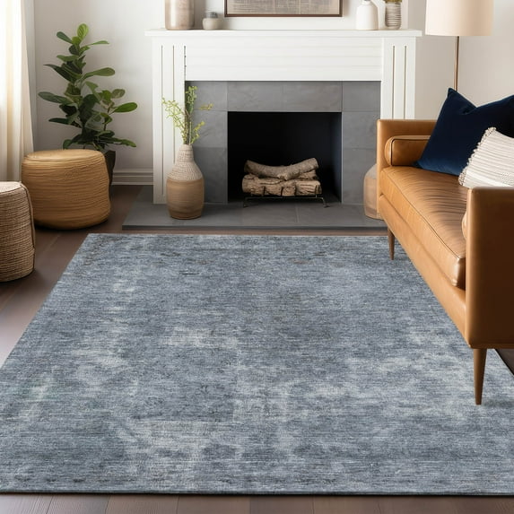 Addison Rugs Chantille Indoor/Outdoor Traditional Global Blue Washable Rectangle Rug, 2'6" x 3'10"