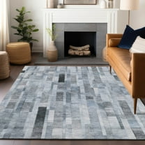 Addison Rugs Chantille Indoor/Outdoor Transitional Stripes Blue Washable Rectangle Rug, 10' x 14'