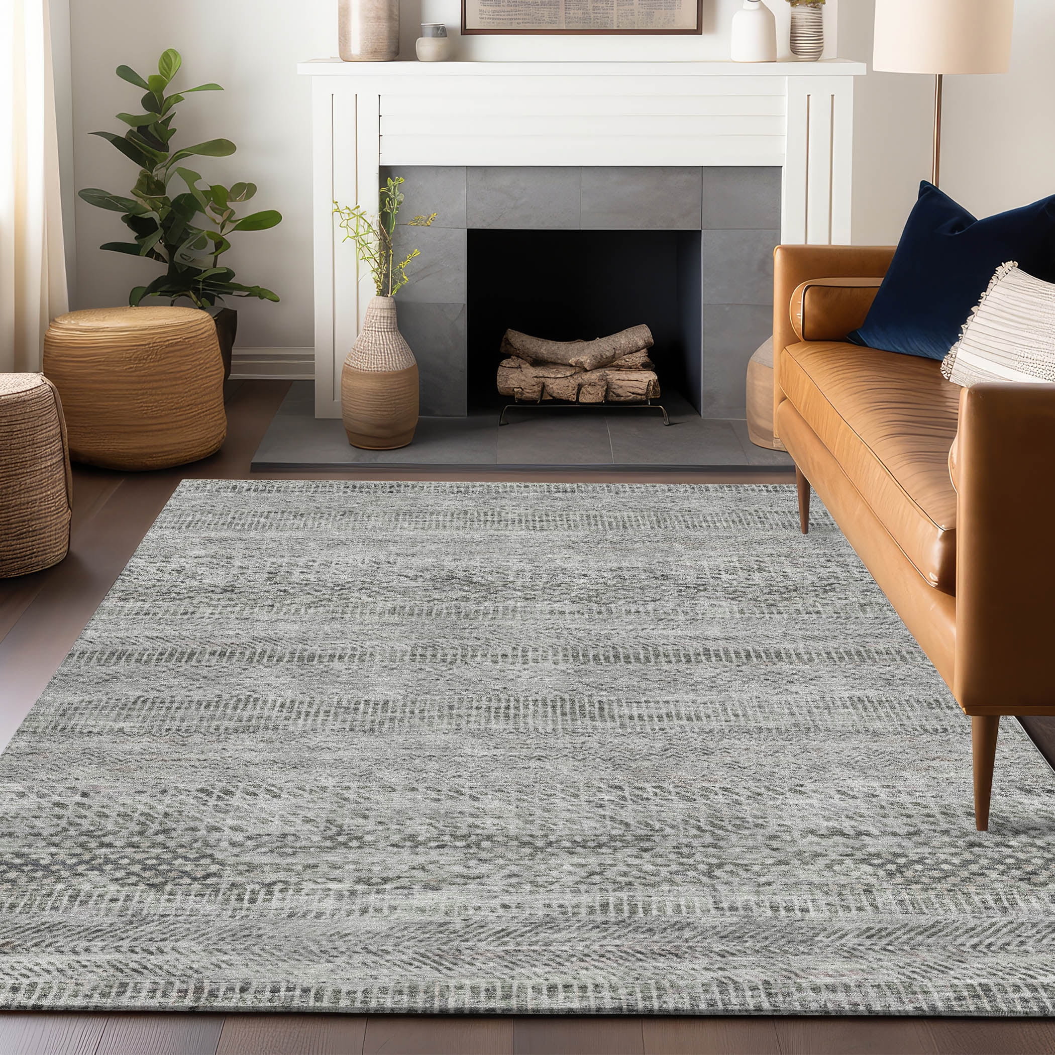 Addison Rugs Chantille ACN1634 Gray 10' x 14' Indoor/Outdoor, Machine