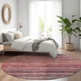 thumbnail image 1 of Addison Rugs Chantille Indoor/Outdoor Transitional Stripes Paprika Washable Round Rug, 8' x 8', 1 of 6