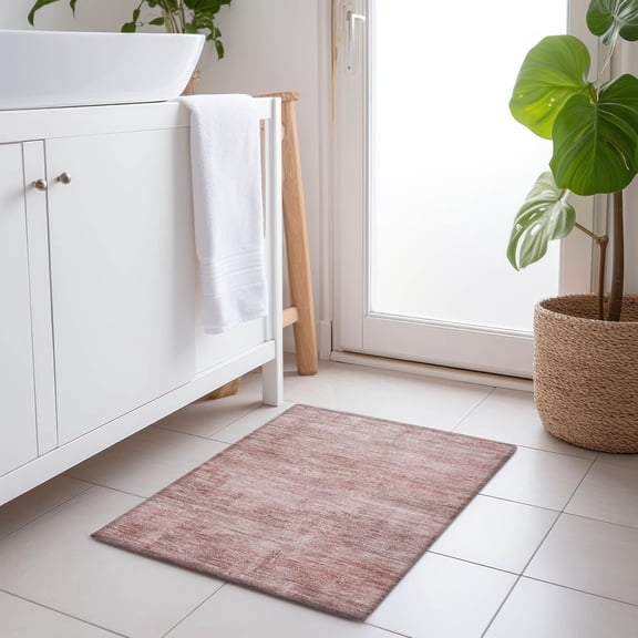 Addison Rugs Chantille Indoor/Outdoor Transitional Abstract Blush Washable Rectangle Rug, 1'8" x 2'6"