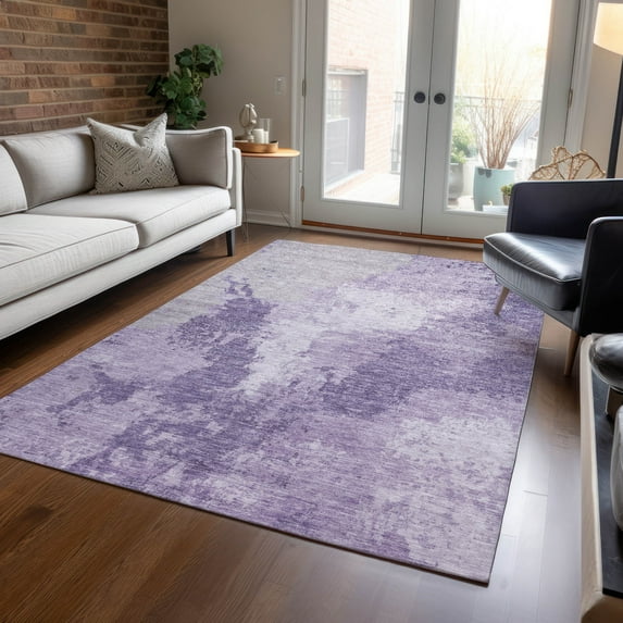 Addison Rugs Chantille Indoor/Outdoor Transitional Modern Plum Washable Rectangle Rug, 3' x 5'