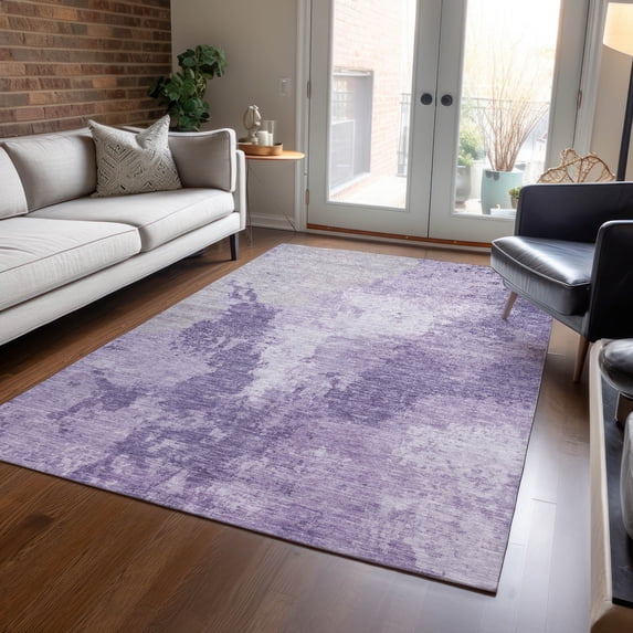 Addison Rugs Chantille Indoor/Outdoor Transitional Modern Plum Washable Rectangle Rug, 8' x 10'