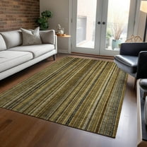 Addison Rugs Chantille Indoor/Outdoor Transitional Stripes Brown Washable Rectangle Rug, 10' x 14'