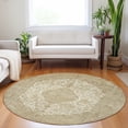 thumbnail image 1 of Addison Rugs Chantille Indoor/Outdoor Traditional Global Ivory Washable Round Rug, 8' x 8', 1 of 6