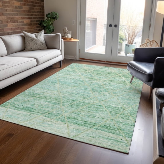 Addison Rugs Chantille Indoor/Outdoor Transitional Diamonds Aloe Washable Rectangle Rug, 10' x 14'
