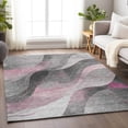 thumbnail image 1 of Addison Rugs Chantille Indoor/Outdoor Transitional Swirls Pink Washable Rectangle Rug, 5' x 7'6", 1 of 6