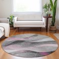 thumbnail image 1 of Addison Rugs Chantille Indoor/Outdoor Transitional Swirls Pink Washable Round Rug, 8' x 8', 1 of 6