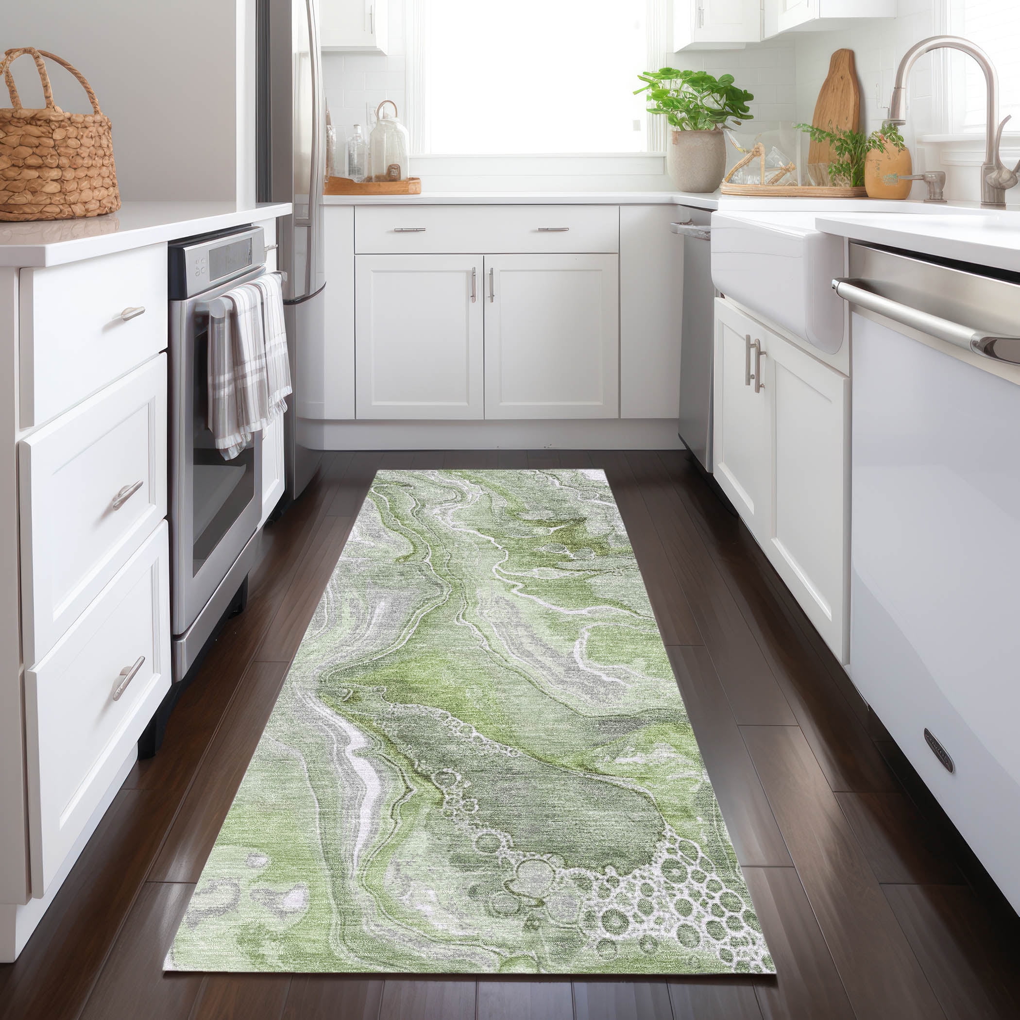 Addison Rugs Chantille ACN1681 Aloe 2'3" x 7'6" Indoor/Outdoor, Machine