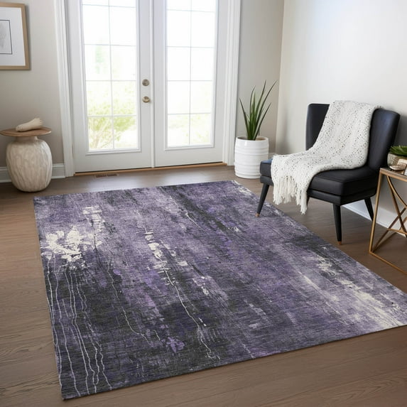 Addison Rugs Chantille Indoor/Outdoor Transitional Modern Purple Washable Rectangle Rug, 9' x 12'