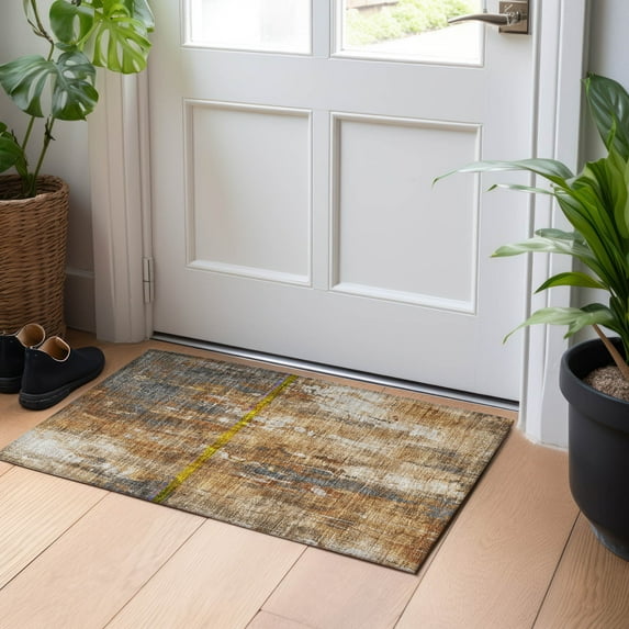 Addison Rugs Chantille Indoor/Outdoor Transitional Modern Rust Washable Rectangle Rug, 1'8" x 2'6"