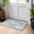 thumbnail image 1 of Addison Rugs Chantille Indoor/Outdoor Transitional Stripes Teal Washable Rectangle Rug, 1'8" x 2'6", 1 of 6