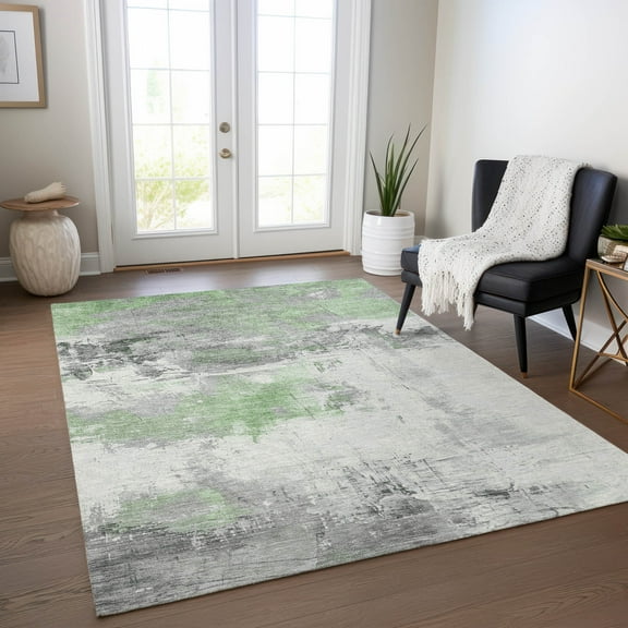 Addison Rugs Chantille Indoor/Outdoor Transitional Abstract Aloe Washable Rectangle Rug, 10' x 14'