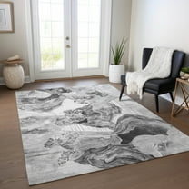 Addison Rugs Chantille Indoor/Outdoor Transitional Abstract Gray Washable Rectangle Rug, 10' x 14'