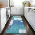 thumbnail image 1 of Addison Rugs Chantille Indoor/Outdoor Transitional Mid Century Teal Washable Runner Rug, 2'3" x 7'6", 1 of 6