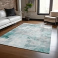 thumbnail image 1 of Addison Rugs Chantille Indoor/Outdoor Transitional Blocks Teal Washable Rectangle Rug, 10' x 14', 1 of 6