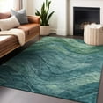 thumbnail image 1 of Addison Rugs Chantille Indoor/Outdoor Transitional Swirls Teal Washable Rectangle Rug, 9' x 12', 1 of 6