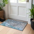thumbnail image 1 of Addison Rugs Chantille Indoor/Outdoor Transitional Abstract Teal Washable Rectangle Rug, 1'8" x 2'6", 1 of 6