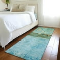 thumbnail image 1 of Addison Rugs Chantille Indoor/Outdoor Transitional Abstract Teal Washable Runner Rug, 2'3" x 7'6", 1 of 6