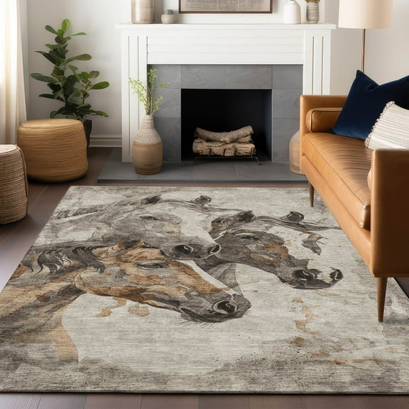 Addison Rugs Chantille Indoor/Outdoor Transitional Animal Beige Washable Rectangle Rug, 2'6" x 3'10"