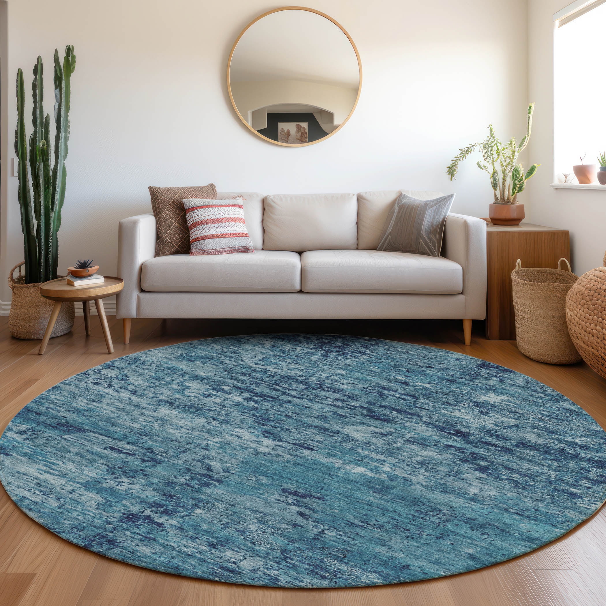 Addison Rugs Chantille ACN1723 Denim 8' x 8' Indoor/Outdoor, Machine ...