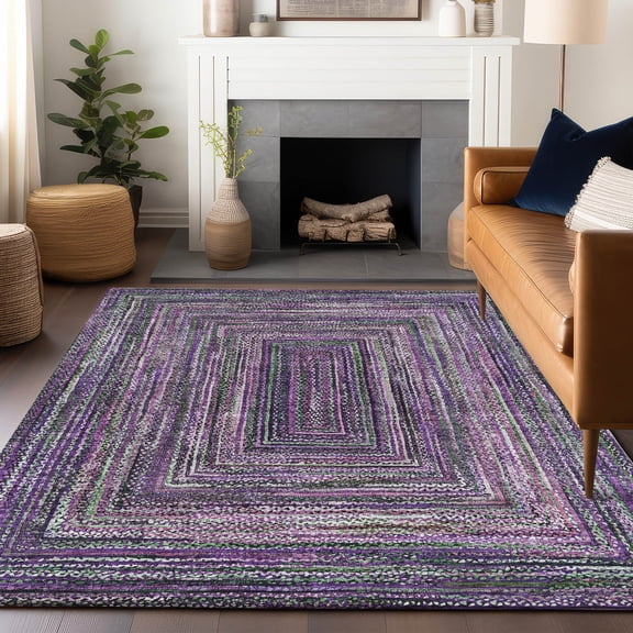 Addison Rugs Chantille ACN1725 Purple 3' x 5' Indoor/Outdoor, Machine Washable, Easy Clean, Non Shedding, Bedroom, Living Room, Dining Room, Kitchen, Patio Rug