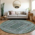 thumbnail image 1 of Addison Rugs Chantille ACN1725 Teal 8' x 8' Indoor/Outdoor, Machine Washable, Easy Clean, Non Shedding, Bedroom, Living Room, Dining Room, Kitchen, Patio Round Rug, 1 of 7