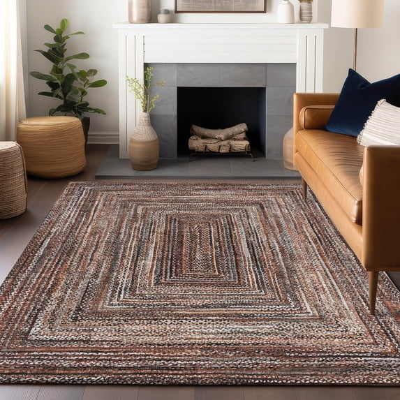 Addison Rugs Chantille ACN1725 Terracotta 2'6" x 3'10" Indoor/Outdoor, Machine Washable, Easy Clean, Non Shedding, Bedroom, Living Room, Dining Room, Kitchen, Patio Rug