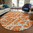 thumbnail image 1 of Addison Rugs Chantille Indoor/Outdoor Transitional Organic Orange Washable Round Rug, 8' x 8', 1 of 6