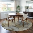 thumbnail image 1 of Addison Rugs Chantille Indoor/Outdoor Transitional Watercolors Brown Washable Round Rug, 8' x 8', 1 of 6