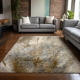 thumbnail image 1 of Addison Rugs Chantille Indoor/Outdoor Contemporary Watercolors Brown Washable Rectangle Rug, 5' x 7'6", 1 of 6