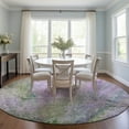 thumbnail image 1 of Addison Rugs Chantille Indoor/Outdoor Contemporary Watercolors Purple Washable Round Rug, 8' x 8', 1 of 6