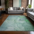 thumbnail image 1 of Addison Rugs Chantille Indoor/Outdoor Transitional Watercolors Teal Washable Rectangle Rug, 3' x 5', 1 of 6