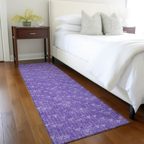 Addison Rugs Chantille Indoor/Outdoor Transitional Arrows Purple Washable Runner Rug, 2'3" x 7'6"