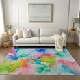 thumbnail image 1 of Addison Rugs Chantille Indoor/Outdoor Transitional Watercolors Blue Washable Rectangle Rug, 8' x 10', 1 of 6