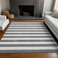 thumbnail image 1 of Addison Rugs Chantille Indoor/Outdoor Transitional Stripes Charcoal Washable Rectangle Rug, 2'6" x 3'10", 1 of 6