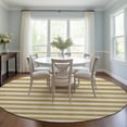 thumbnail image 1 of Addison Rugs Chantille Indoor/Outdoor Transitional Stripes Gold Washable Round Rug, 8' x 8', 1 of 6
