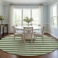 thumbnail image 1 of Addison Rugs Chantille Indoor/Outdoor Transitional Stripes Olive Washable Round Rug, 8' x 8', 1 of 6