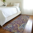 thumbnail image 1 of Addison Rugs Chantille Indoor/Outdoor Transitional Paisley Purple Washable Runner Rug, 2'3" x 7'6", 1 of 6
