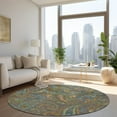 thumbnail image 1 of Addison Rugs Chantille Indoor/Outdoor Transitional Paisley Taupe Washable Round Rug, 8' x 8', 1 of 6