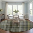 thumbnail image 1 of Addison Rugs Chantille Indoor/Outdoor Transitional Plaid Gray Washable Round Rug, 8' x 8', 1 of 6