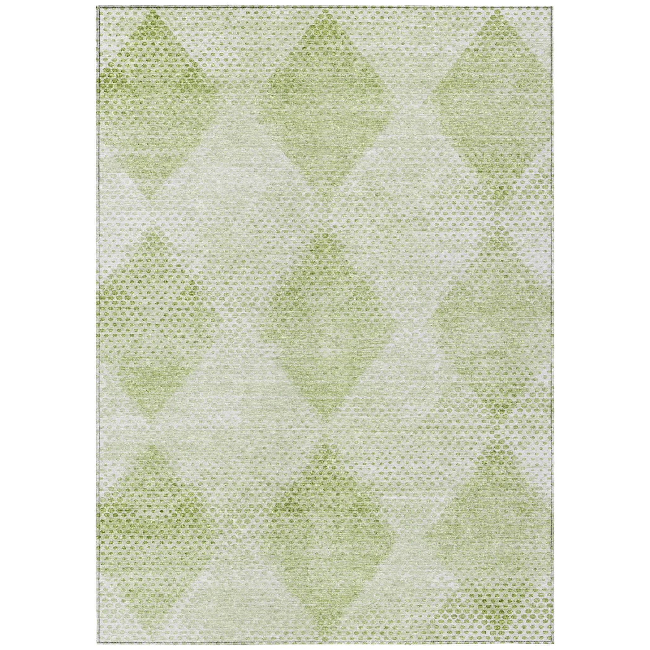 Mint Geometric Pattern Machine Washable Area Rug 3' x 5'