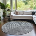 thumbnail image 1 of Addison Rugs Chantille Indoor/Outdoor Transitional Organic Gray Washable Round Rug, 8' x 8', 1 of 6