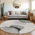 thumbnail image 1 of Addison Rugs Chantille Indoor/Outdoor Transitional Organic Gray Washable Round Rug, 8' x 8', 1 of 6