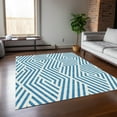 thumbnail image 1 of Addison Rugs Chantille Indoor/Outdoor Transitional Geometric Teal Washable Rectangle Rug, 9' x 12', 1 of 6