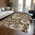 thumbnail image 1 of Addison Rugs Chantille Indoor/Outdoor Transitional Floral Brown Washable Rectangle Rug, 9' x 12', 1 of 6