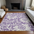 thumbnail image 1 of Addison Rugs Chantille Indoor/Outdoor Transitional Floral Purple Washable Rectangle Rug, 5' x 7'6", 1 of 6