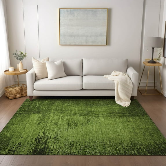 Addison Rugs Chantille Indoor/Outdoor Transitional Organic Green Washable Rectangle Rug, 5' x 7'6"